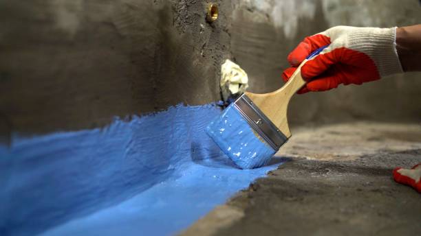 Commercial Waterproofing project at a Port Jefferson, NY business property by SJ Waterproofing Pros